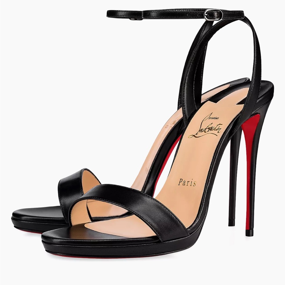 Christian Louboutin~Loubi Queen 120MM Leather Sandals